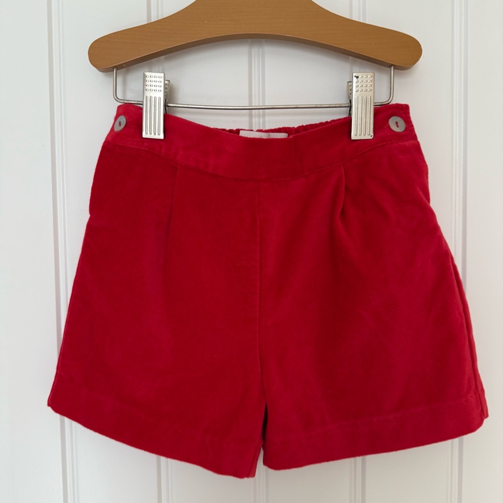 Sal & Pimenta Boys Red Velvet Shorts